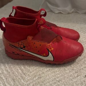 Nike Air Zoom Kids Red and Orange Cleats